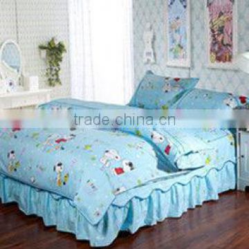 bule bedding set 100% cotton printed bedding set