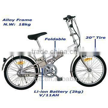 grey 250W integrated wheel 20" alloy frame electric folding bikes