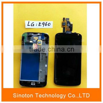 for LG E960 nexus 4 lcd and digitizer with frame bezel