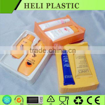 colorful disposable plastic cosmetics packaging container 2 compartments