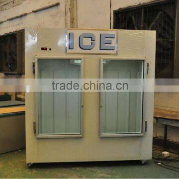 double glass doors ice merchandiser -5 degree C for outdoor & indoor use