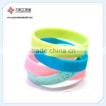 Filled Color Silicon Wrist Band For Adults