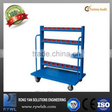 metal industrial roller cutting tool trolley