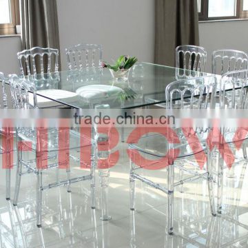 clear acrylic waterfall table