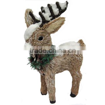 34cm artificial grass DEER christmas ornament DECORATION