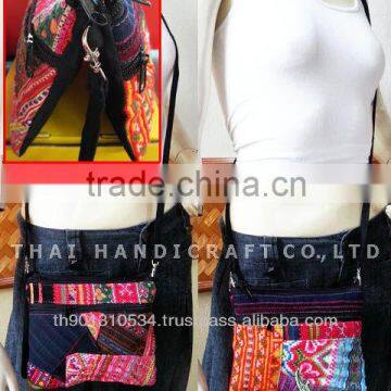 Thai Embroidered HMONG Hill Tribe Tote Hand Bag Shoulder Bag Cross Body Bag