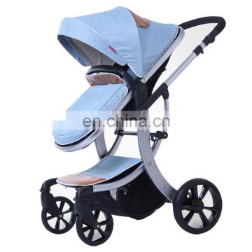 Children  Baby Carriage Trolley Luxury Baby Pram2in1 Oxford Canopy High Landscape Pushchair Baby Stroller 2 in 1