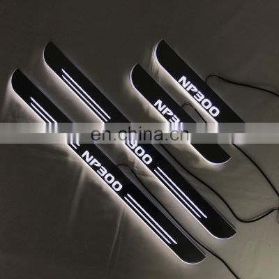 Led Door Sill Plate Strip step light door decoration step for nissan np300 dynamic sequential style