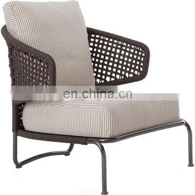 Geelong Courtyard Balcony Outdoor Furniture Woven Rope Patio Sofa Chair Sets For Villa Furniture