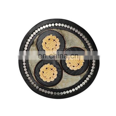 300mm2 400mm2 500mm2 33KV 3 Core Copper Conductor XLPE Insulated Armoured Underground Dire Buried Power Cable Price