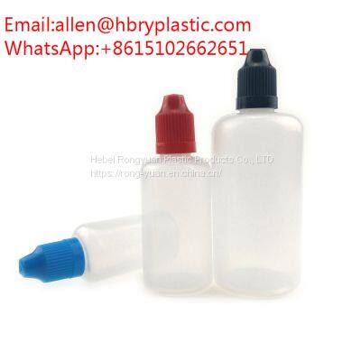 Empty 10ml 20ml 30ml plastic pet ink glue LDPE Empty Lace Glue Plastic Dropper Bottle with childproof tamper lid