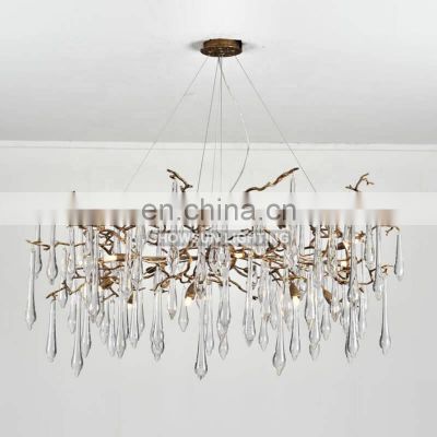 nordic modern luxury big hanging raindrop pendant lights fancy art home dinning room chandelier