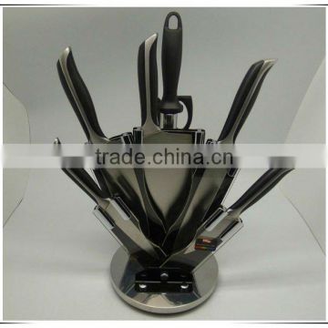 8pcs stainless steel solid handle good quality with block kitchen knife
