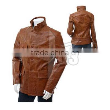 X Men Real Sheep Brown Mens Leather Jacket