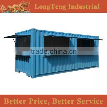 OEM 10 ' ft 20 feet mobile shipping container bar, kiosk with flying door