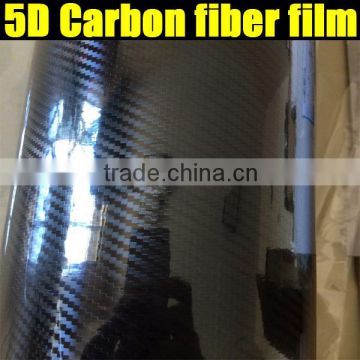 5D Carbon fiber film sticker for car body decoration with size: 1.52*20m per roll
