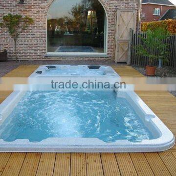 Endless spa pool with massage tub 2 zones swimming pool