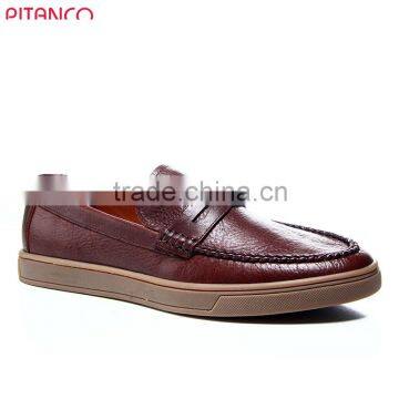 Latest design genuine leather mens casual leather shoes