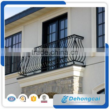 Customized Deluxe Curve Galvanized Wrought Iron Balcony Railing/Steel Balcony Balustrade Handrails
