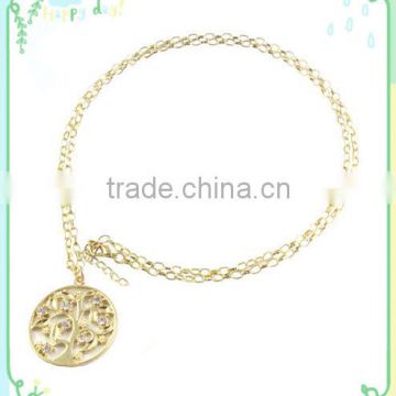 2015 Hot Selling Family Life Tree Name Pendant Necklace In Gold Color