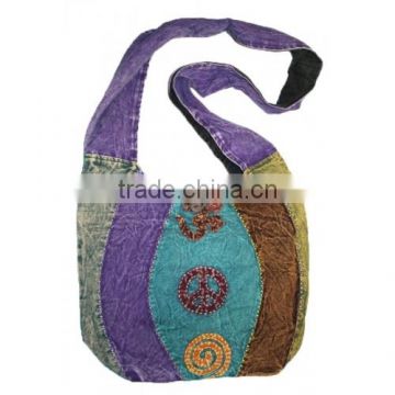wholesale canvas shoulder bag canvas hobo hippie sling bag fashion shoulder bag