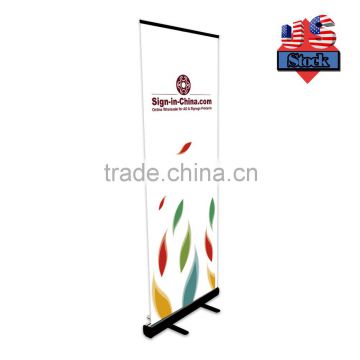US Stock-Black Good Quality Sliver Standard Roll Up Banner Stand(Stand Only)