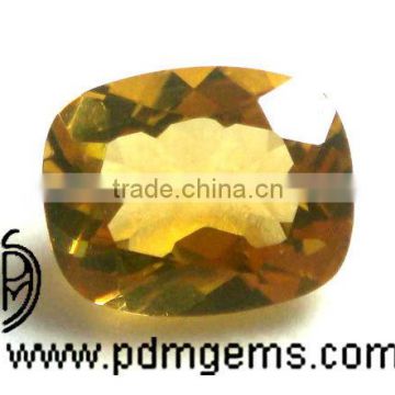 Citrine Semi Precious Gemstone Cushion Cut Faceted For Gold Jewellery From Wholesaler
