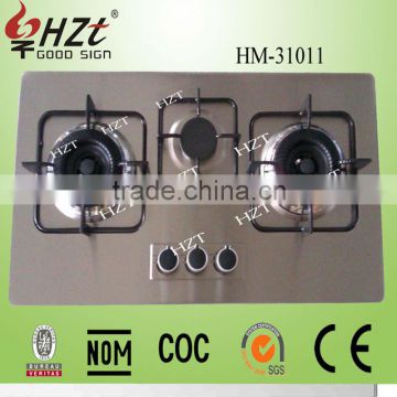 2016 Best sale 3 burner gas stove with stainless steel top