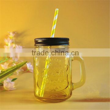 High quality wholesale mason jar mug with handle