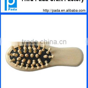 Mini Massage Wood Pin Hair Brush With Wooden Paddle