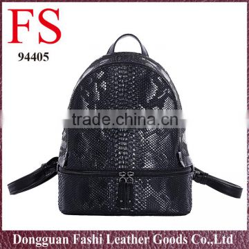 Wholesale fashion custom women high school leather laptop bag backpack