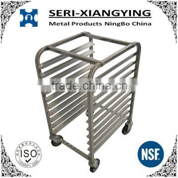 NSF Approval 10-Tier Stainless steel Sheet bread display rack & Pan Rack & Bun Pan Rack