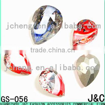 drop shape colorful decorative glass beads