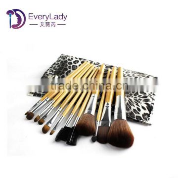 New desigh leopard portable 12pcs makeup brush set