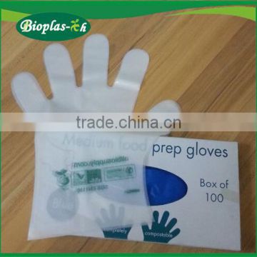 2016 hot sales 100% biodegradable glove with competitive price promotional eco-friendly cornstarch