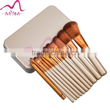 Super popular Professional makeup 12 pcs brushes set with metal case