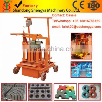 Shengya german technology manual mobile QMR2-45 laying egg block machines China product