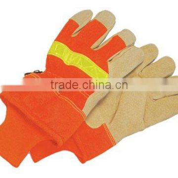 Reflective working leather gloves ZM20-H