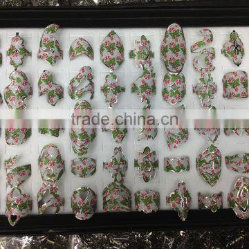 various shape rainbow giltter Christmas rings for promotion