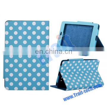 Factory Price ! Hot sell Magnetic Flip Polka Dots Stand Leather Case For ASUS Google Nexus 7 Cover, various color