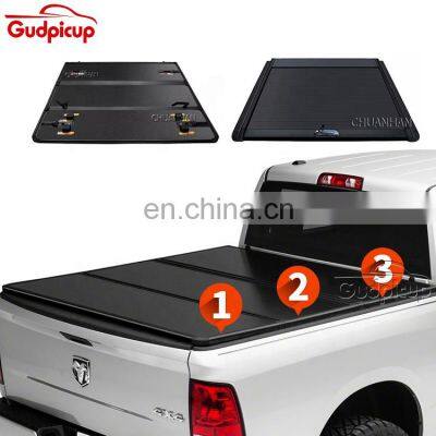 Aluminum Hard Tri Fold Tonneau Cover for Toyota Hilux Vigo Double Cabin  Pickup