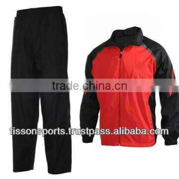 Comfortable Red and Black Polyster Ourdoors Tracksuit