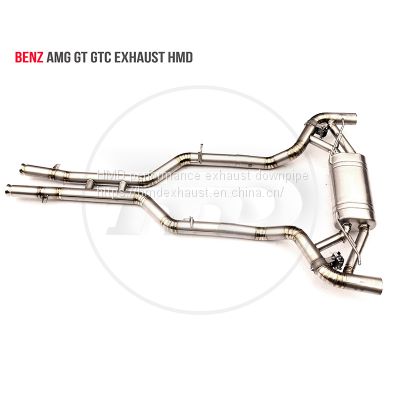Titanium Alloy Exhaust Pipe Manifold Downpipe is Suitable for Benz AMG GT GTC Auto Modification Electronic Valve whatsapp008618023549615