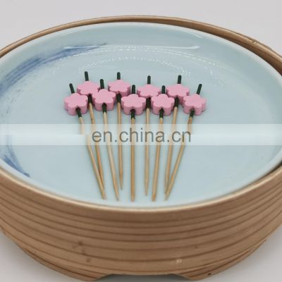 9-12cm wholesale natural decoration disposable 100% moso bamboo fruit food sticks