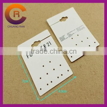 cream 0.38mm PVC jewelry neckalce plastic hang earring card