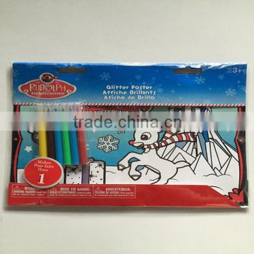 RUDOLPH & THE RED-NOSED REINDEER Glitter Poster with water Markers