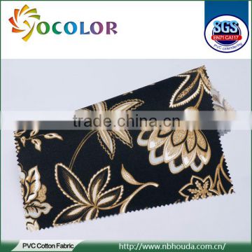 High quality transparent pvc cotton fabric for bag or table cloth