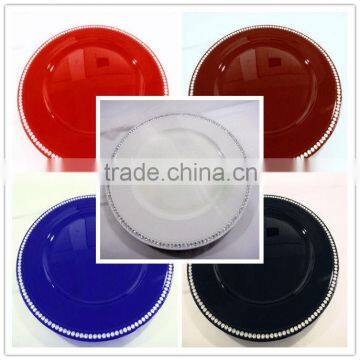 Plastic Dishes-13" Round Crytal