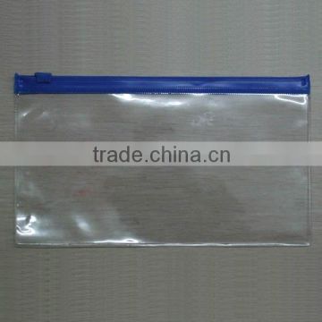 custom clear plastic clear file bag, pvc pouch, zipper bag pvc pouch