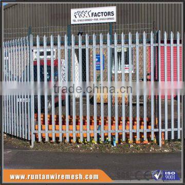 ISO9001 and CE factory galvanized and powder coated 1.8m,2.0m,2.1m,2.4m height W or D pale steel palisade fence (Sinc(Since1989)